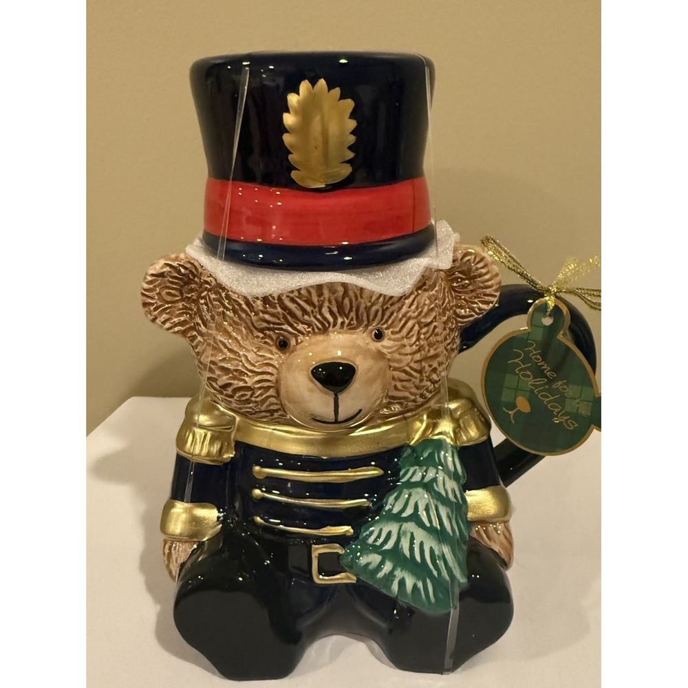 Home For The Holidays Christmas Nutcracker Teddy Bear Mug, Like Creepy Critters!